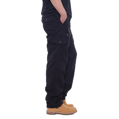 Men's Casual Cargo Pants 100% Cotton Eco-Friendly Anti-Pilling Breathable Anti-static Mid Waist Flat Front Drawstring Closure