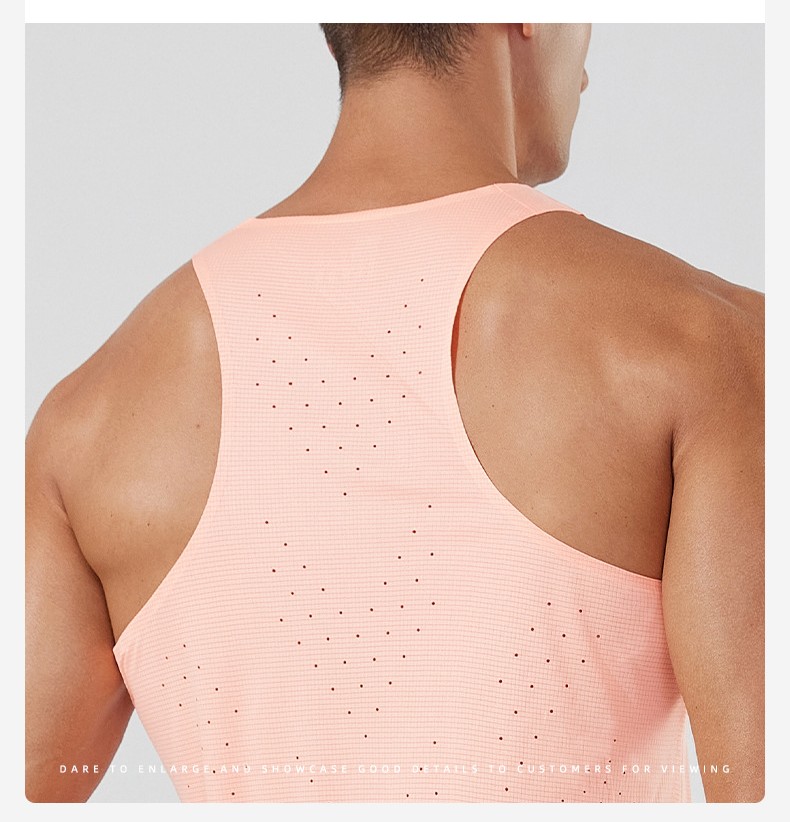 Men Running Singlet Back View