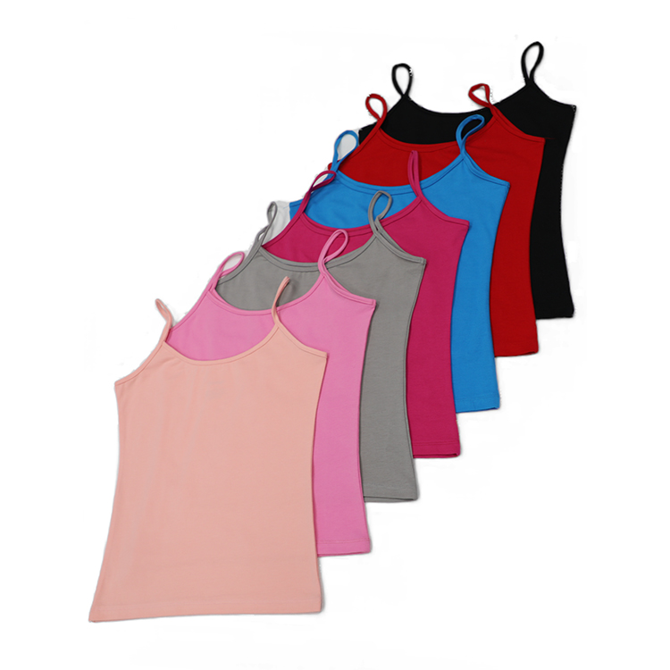 Cami Top Women Fashion Crop Top Tees Ladies Basic Fitness Camisole Summer Tank Top Casual Sleeveless 100% Cotton Crew Neck