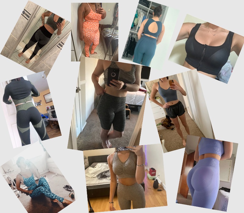 Customer Show - Wholesale Women Stretchy Soft Lightweight Padel Tennis Skirt and Bra Sports Tennis Skorts Set