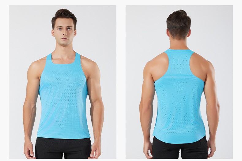 Men Running Singlet Close Up