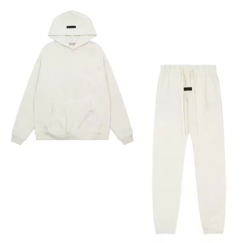 2026 Ss22 Es Men's Pullover Hoodie Sweatpants 80%C/20%P 480 Gsm Crocheted Tracksuits Hooded Collar Clothing
