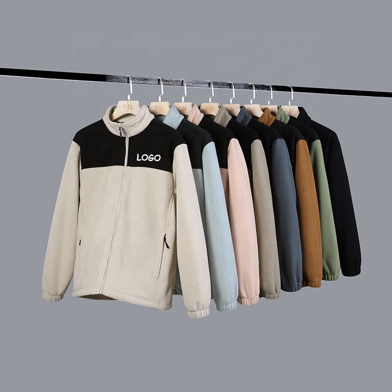 High Quality Winter Lightweight Sports Outdoor Warm Windproof Micro Polar Fleece Men Jacket With Elastic Cuff