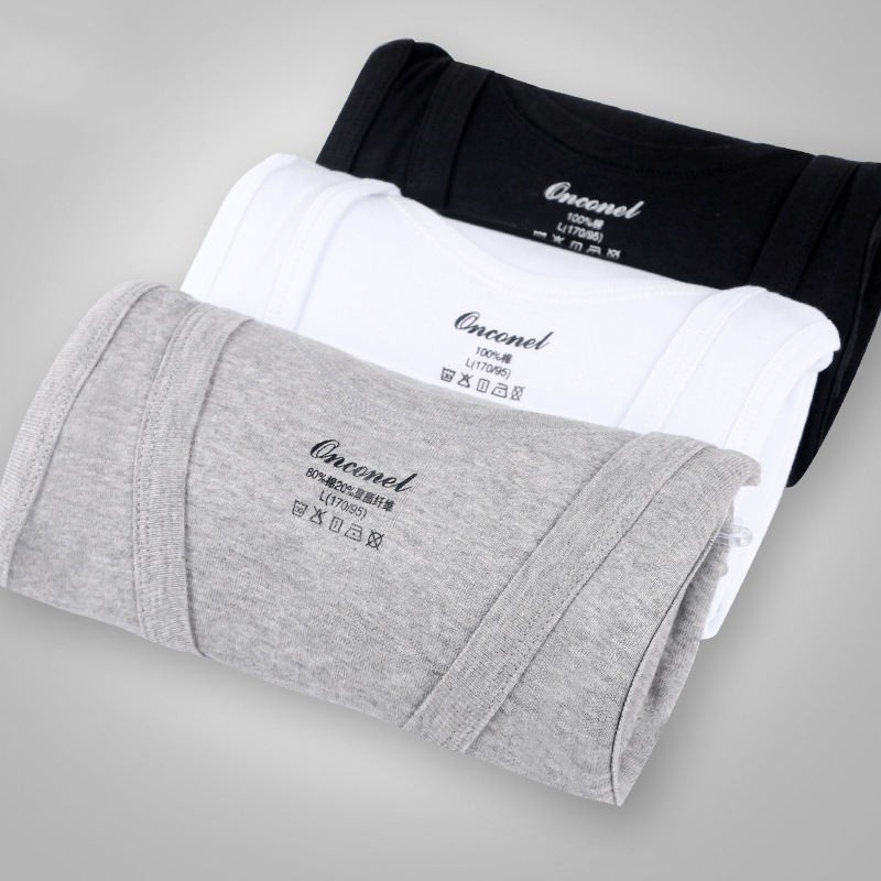 Breathable Cotton Blend Men Tank Top Knitted Sleeveless Undershirt Wholesale Ready to Ship Custom Logo Men Vest