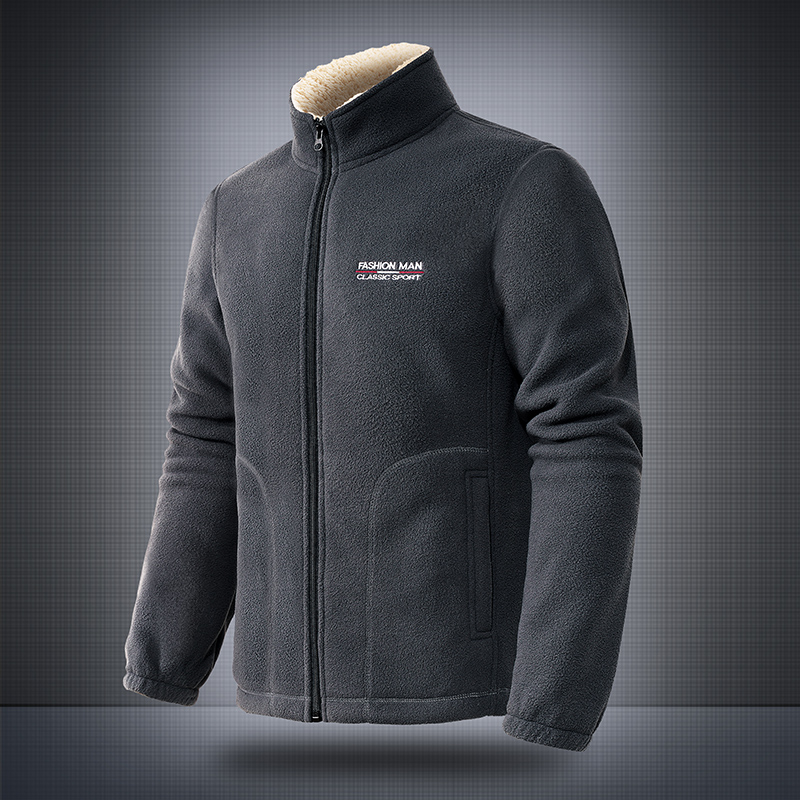 Custom Logo Men's Outdoor Sports Fleece Jacket Breathable