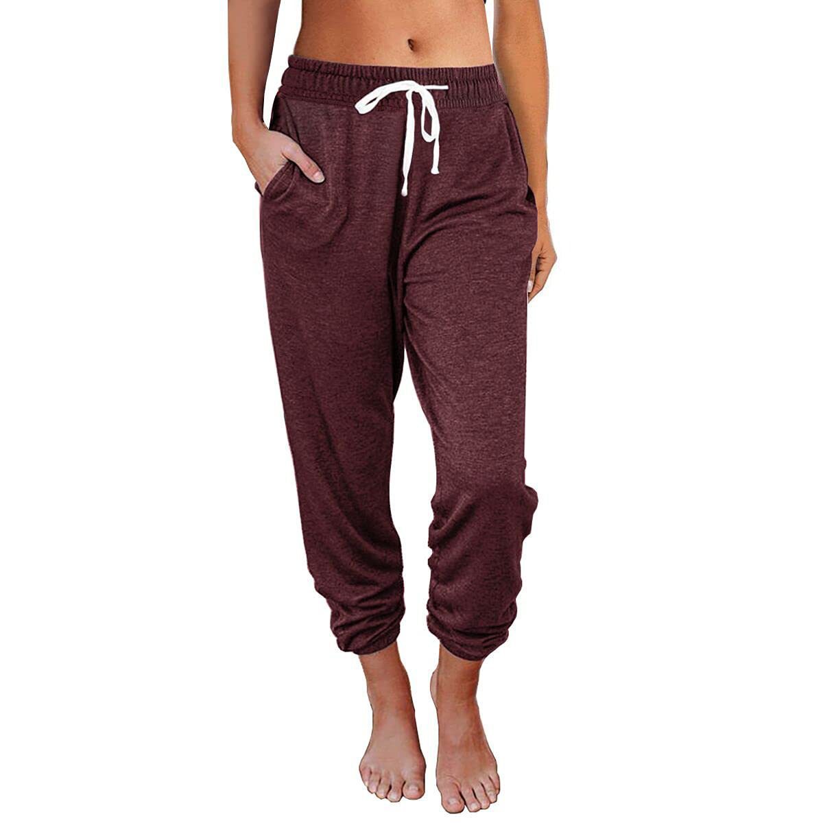 Women's High Waist Joggers Sweatpants Casual Loose Jogger Pants with Pockets