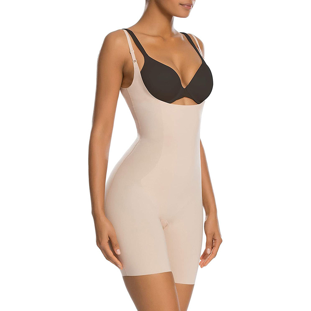 High Waist Body Shaping Jumpsuit Tight Seamless Corset Bodysuit with Shoulder Straps for Butt Lifting Logo Accepted