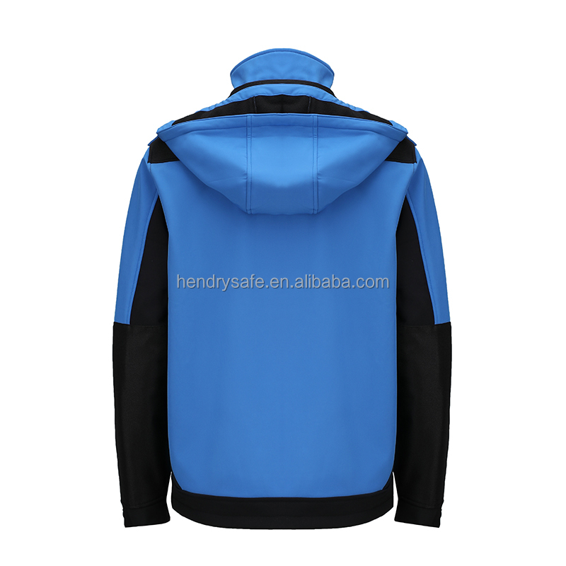 Wholesale Custom Breathable Waterproof Outdoor Softshell Jacket Construction Polar Fleece Workwear for Men