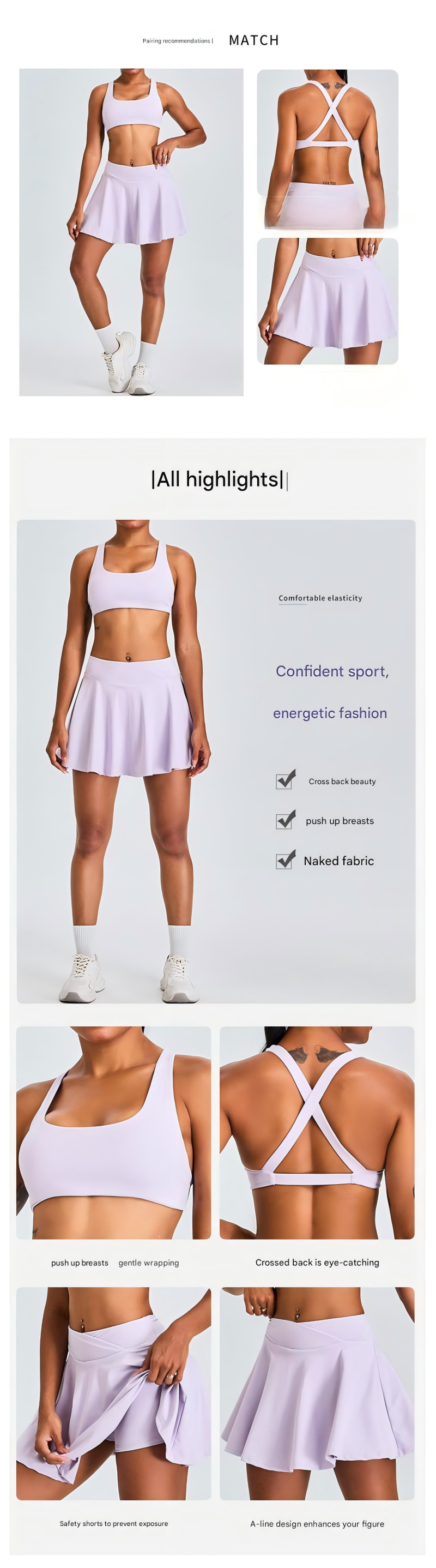 Tennis Skirt Detail View 1