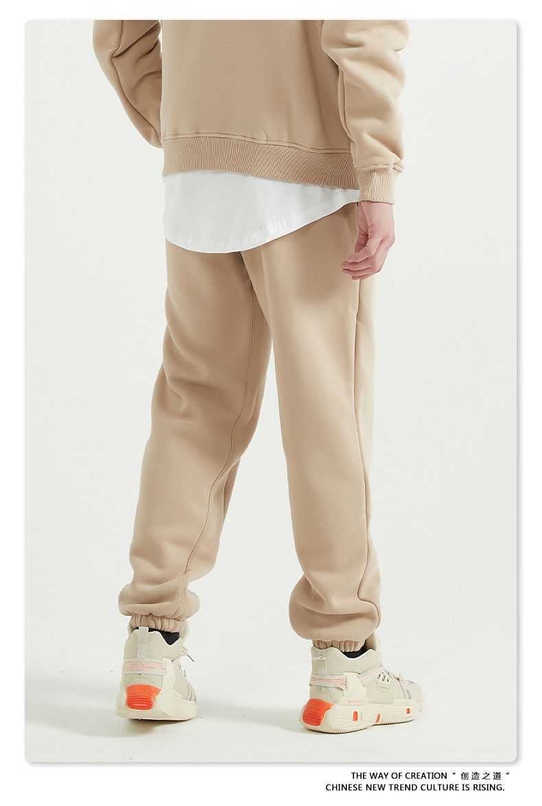 Unisex Men Women Custom Logo Long Plus Size Trousers Autumn and Winter Casual Fleece Sweatpants Soft Sports Pants Jogging Sweatpants