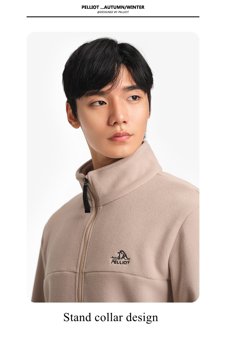 Warm Stand Collar Polar Plush Outdoor Hiking Fleece Jacket