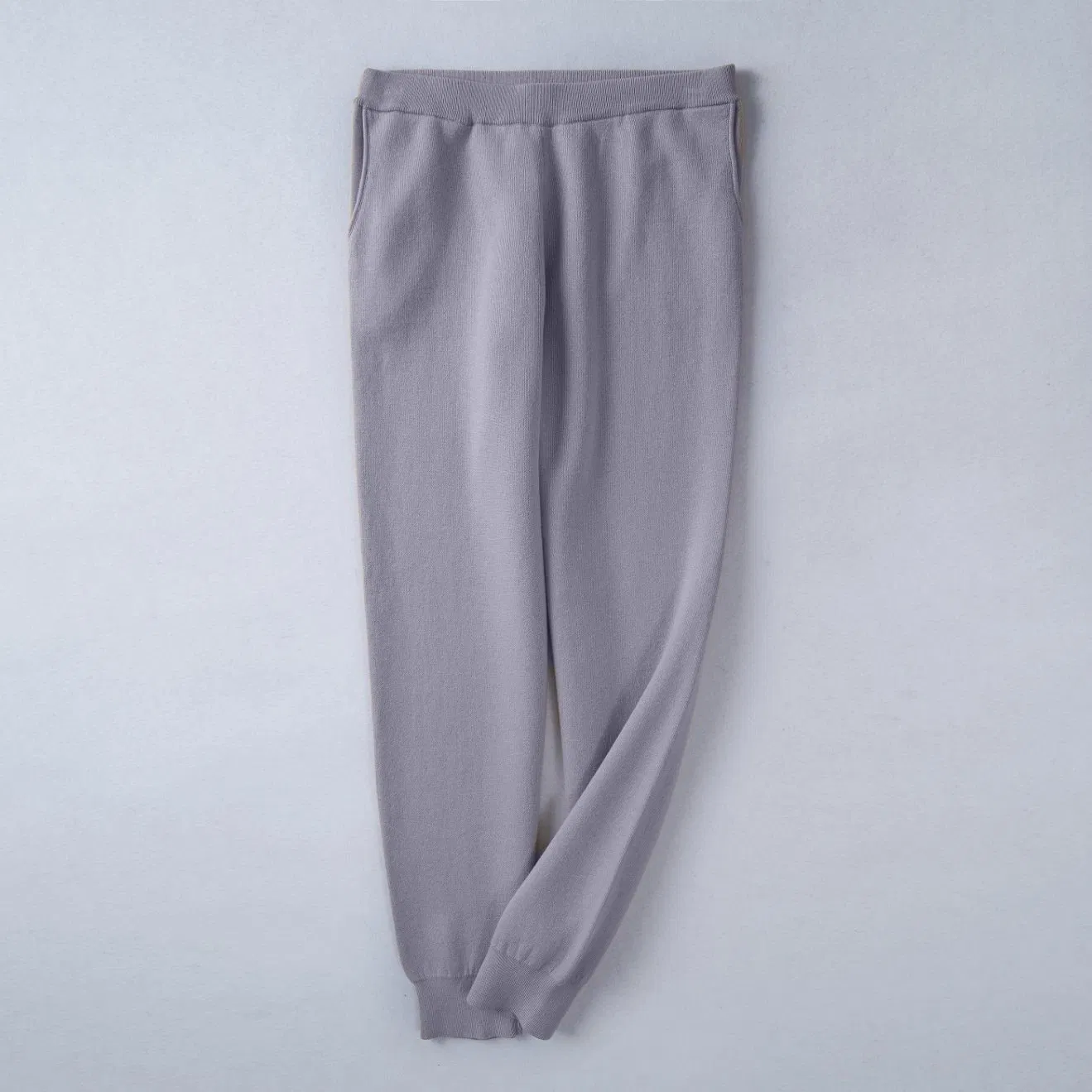 Wholesale Women Leisure Fashion Knitted Cotton Acrylic Polyester Joggers Sweatpants