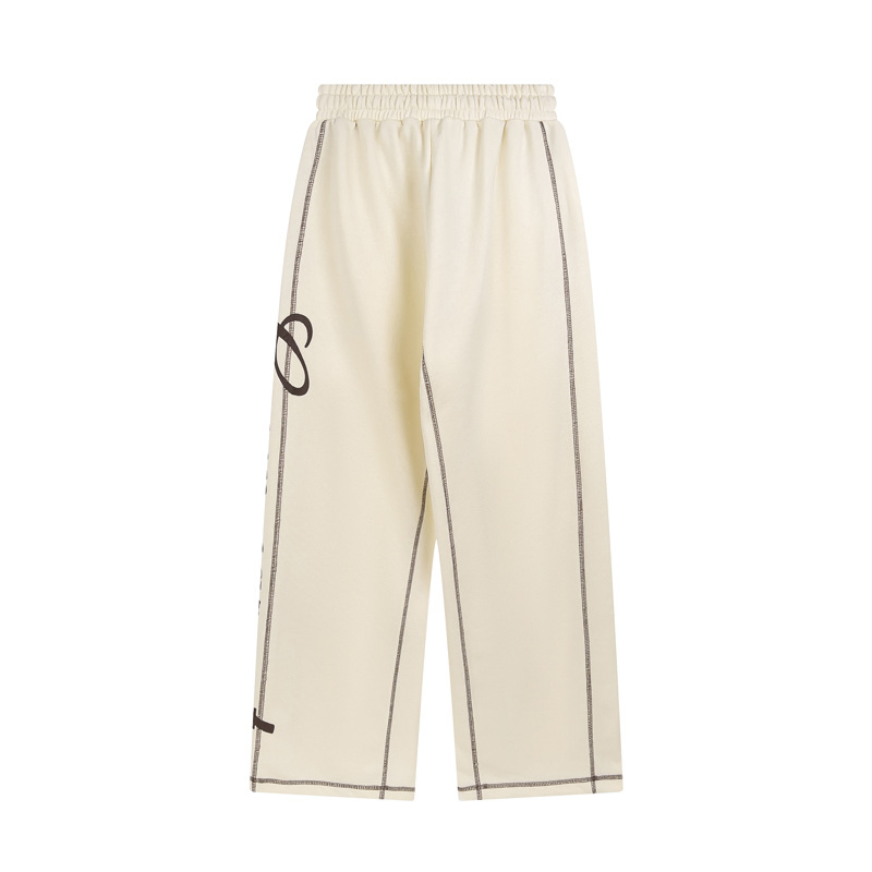Custom Screen Printing Obvious Sewing Cotton Sweatpants