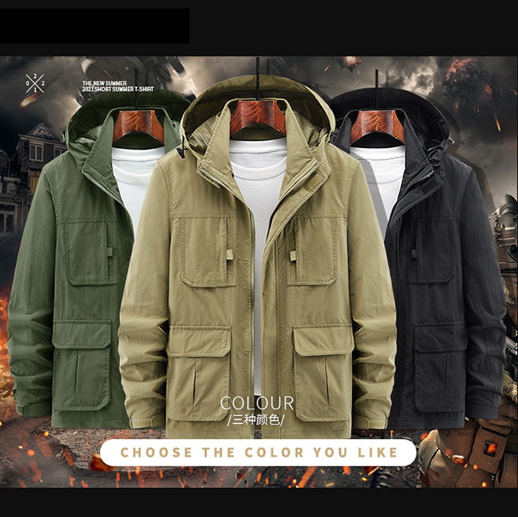Man Designer Waterproof Outdoor Zip up Soft Shell Windbreaker Men's Jackets Jacket for Men