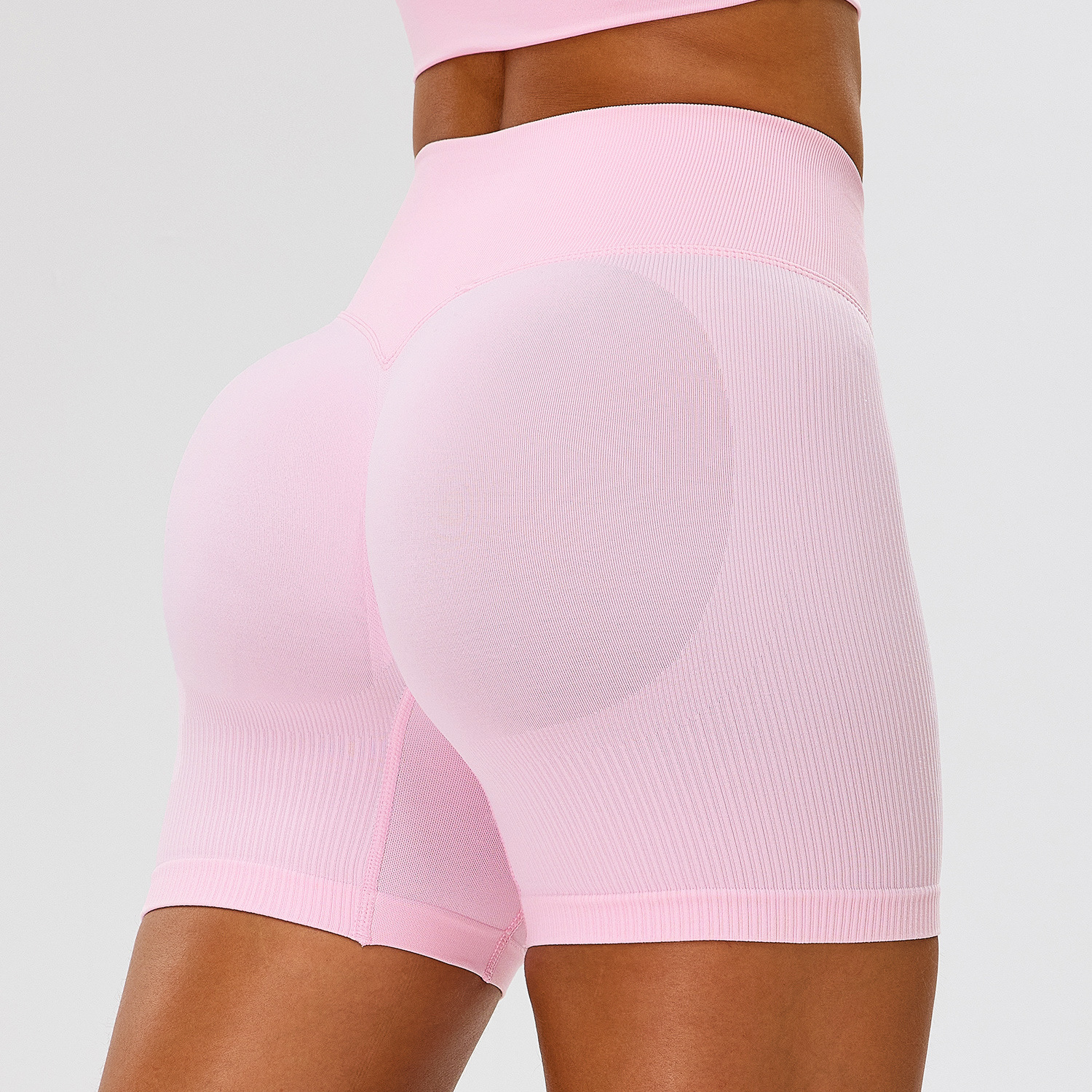 Women's Seamless Nylon Scrunch Butt Biker Shorts Quick Dry Gym Clothing For Fitness Solid Color Sportswear For Yoga Exercise
