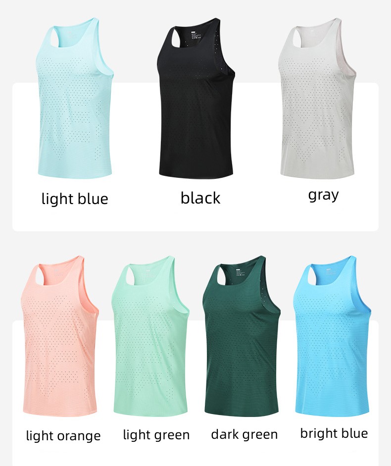 Men Running Singlet Full length view
