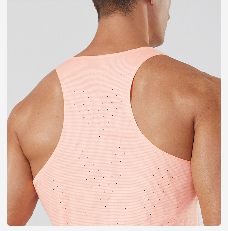 Men Running Singlet Breathable Quick Dry Singlet Wholesale Stylish square Collar Light Weight Seamless Sports Active tank Top