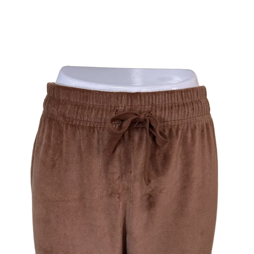 Custom Ladies Fitness Flared Casual Jogger Sports Velour Sweatpants