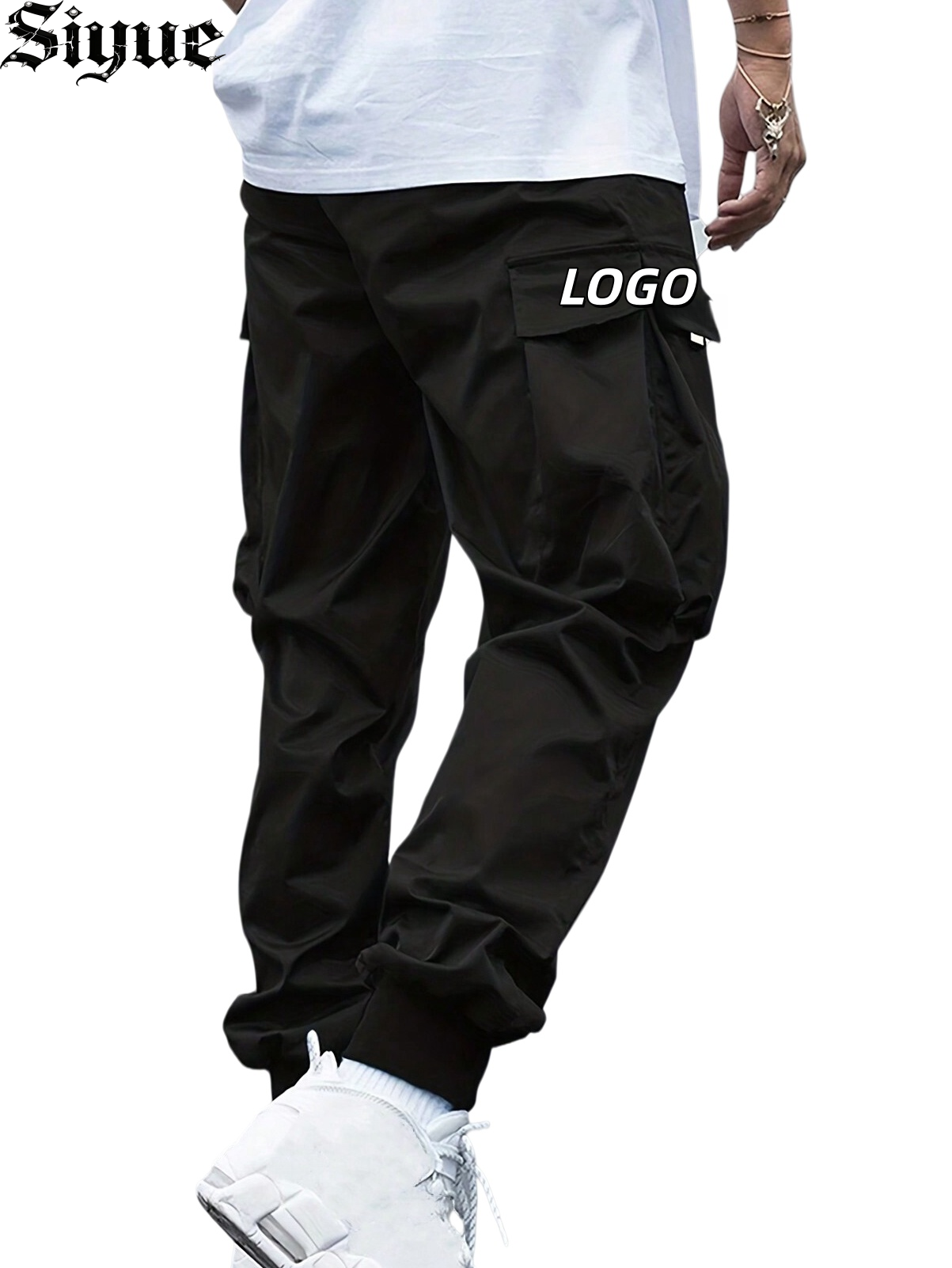 2026 Low MOQ Men's Lightweight Canvas Casual Cargo Jogger Pants Spring/Autumn HipHop Streetwear Quick Dry Multi-Pocket Mid