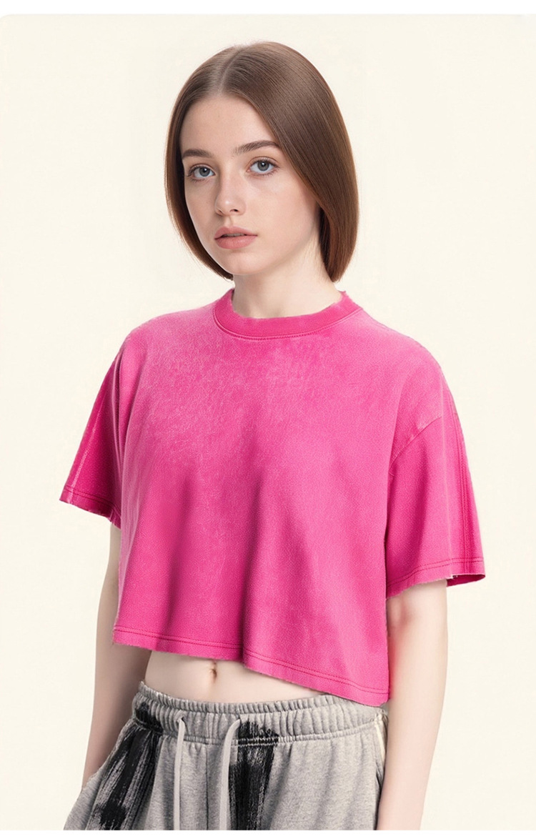 Girls Crop Top T-shirt Layout View 1