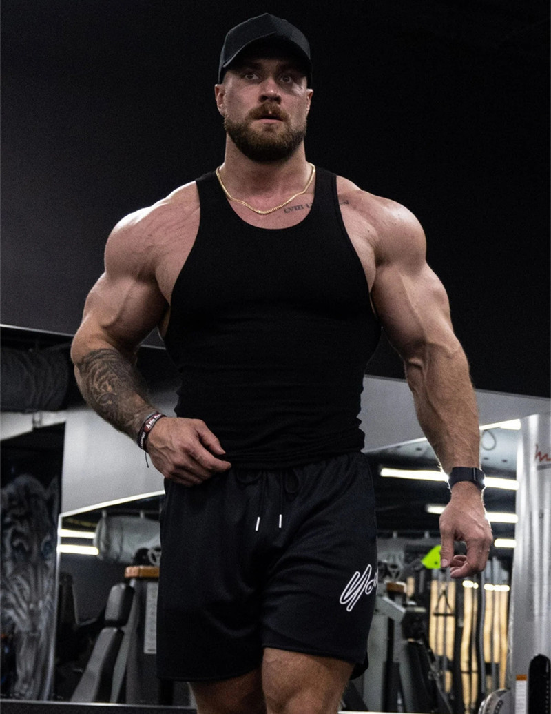 Mens Gym Vest Top Detail View