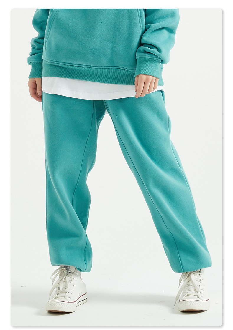 Wholesale Custom Logo Winter Plain Casual Unisex Man Fleece Jogging Sweat Pants Trousers Sweatpants