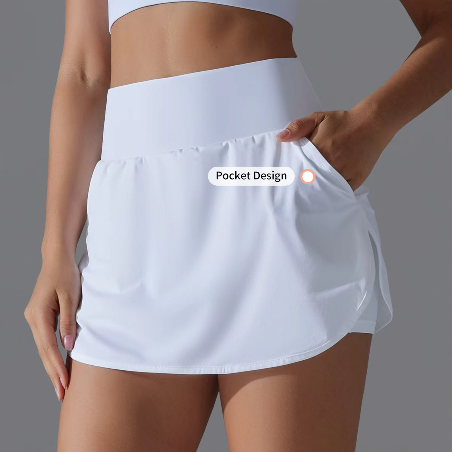 Custom High Quality Women's Sunscreen Yoga Skirt High Waisted Tight Slim-Fit Athletic Golf Skorts Tennis Skirts with Pockets