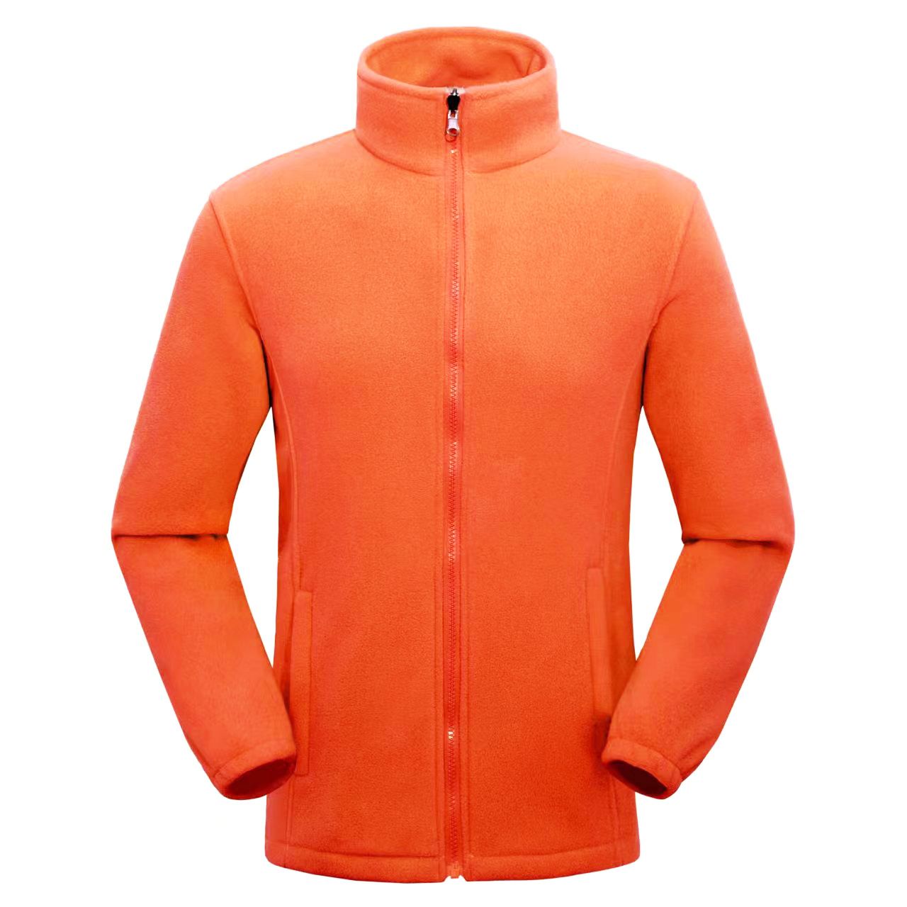 Outdoor Autumn/Winter Solid Fleece Lining Windbreaker Jacket Thickened Unisex Warm Activity Clothing