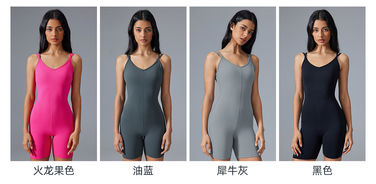 Womens Jumpsuits Shorts Rompers Workout One Piece Bodysuits Jumpers Yoga Summer Athletic Romper One Piece Outfits