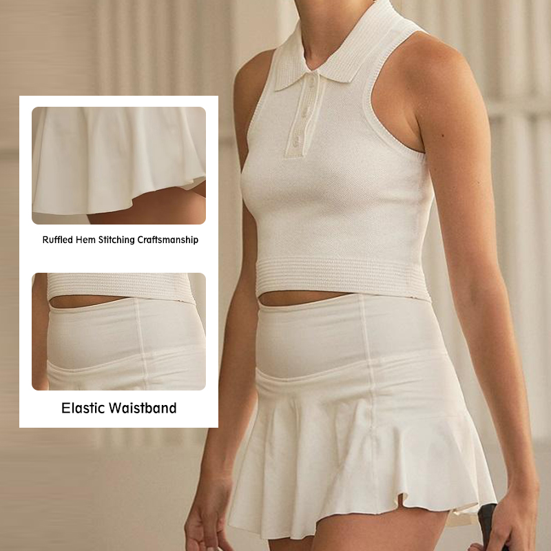 Women's Tennis Golf Skirts High Waisted With Pockets Inner Shorts for Athletic Skorts Sports Running Skirt