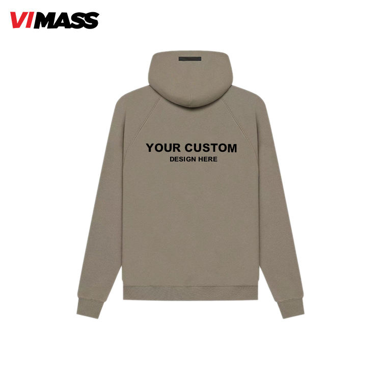 Premium Factory Heavyweight Cotton Blend Oversized Fit Custom Logo Print Streetwear Pullover Hoodie