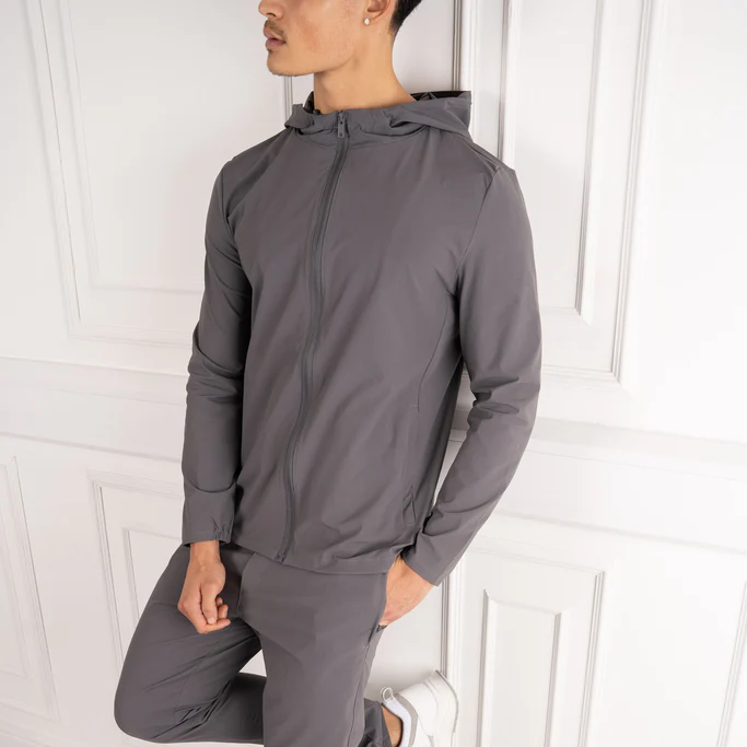 Custom Men's Premium Technical Hooded Woven Eco-Friendly Windbreaker Jacket OEM Waterproof Breathable Outdoor Sportswear