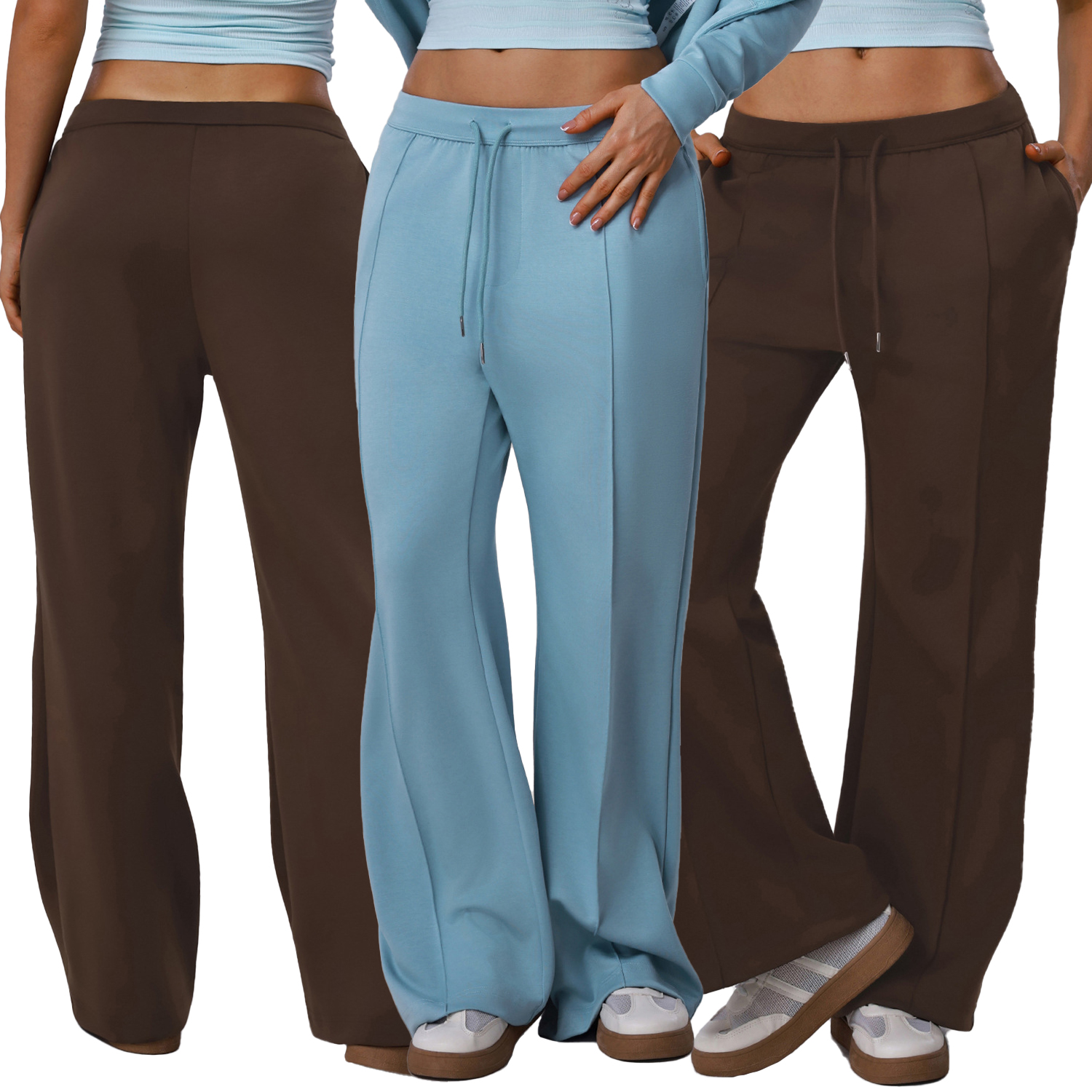 Wholesale High Quality Women Casual Joggers Loose Drawstring Straight Yoga Pants Outdoor Training Trousers Custom Embroidered