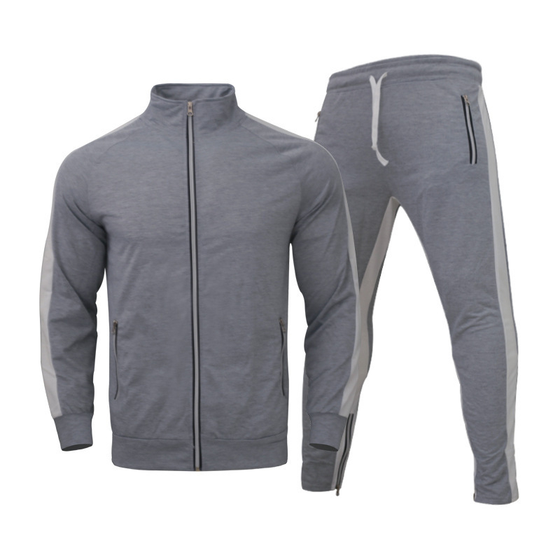 Customized Winter Solid Printed Regular Fit Men's Tracksuit Sports Set Gym Elastic Waist Polyester/Cotton Quick Dry Breathable