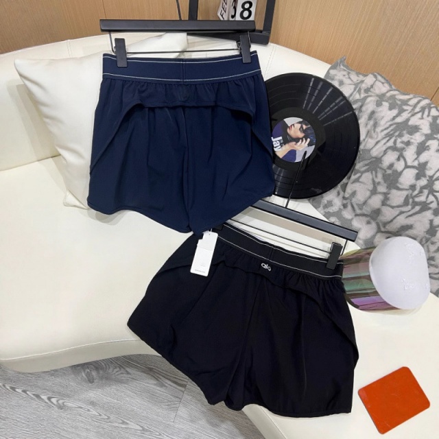 Luxury Brand AOL Logo Women's Fitness Elastic 2 in 1 Breathable Workout Running Shorts GymYoga Workout Biker Shorts for Women