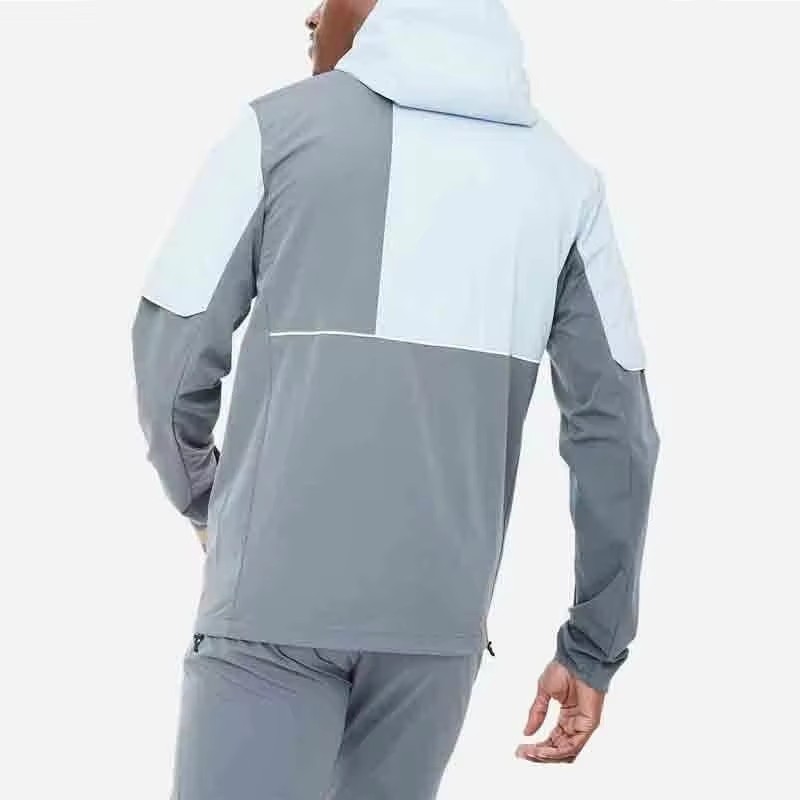 Woven Fabric Lightweight Two Pieces Jogging Sets Tracksuit Set Triple Adjustment Storm Hood Nylon Tracksuit For Men