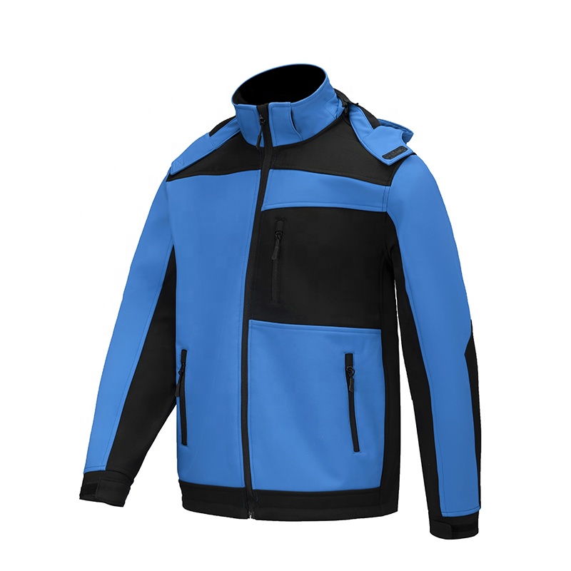 Wholesale Custom Breathable Waterproof Outdoor Softshell Jacket Construction Polar Fleece Workwear for Men