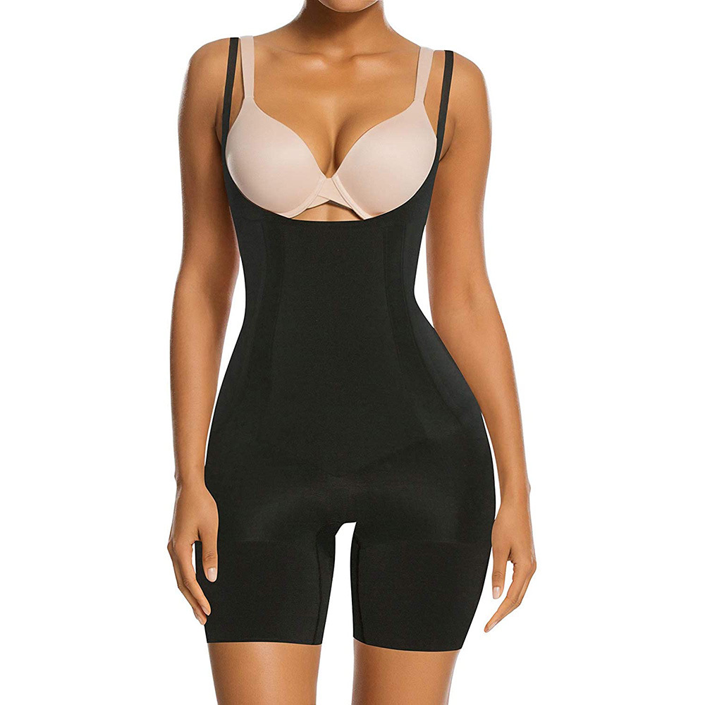 High Waist Body Shaping Jumpsuit Tight Seamless Corset Bodysuit with Shoulder Straps for Butt Lifting Logo Accepted