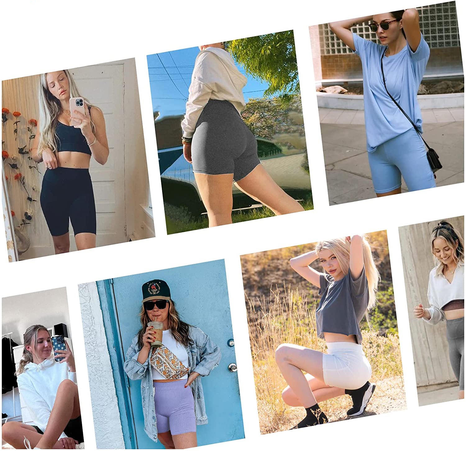 Wholesale Custom High Waisted Tummy Control Workout Yoga Shorts Women Casual Biker Shorts Pockets Breathable Solid Knit