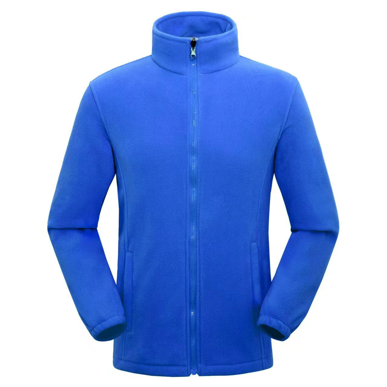 Outdoor Autumn/Winter Solid Fleece Lining Windbreaker Jacket Thickened Unisex Warm Activity Clothing