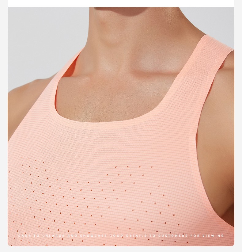 Men Running Singlet Breathable Quick Dry Singlet Wholesale Stylish square Collar Light Weight Seamless Sports Active tank Top