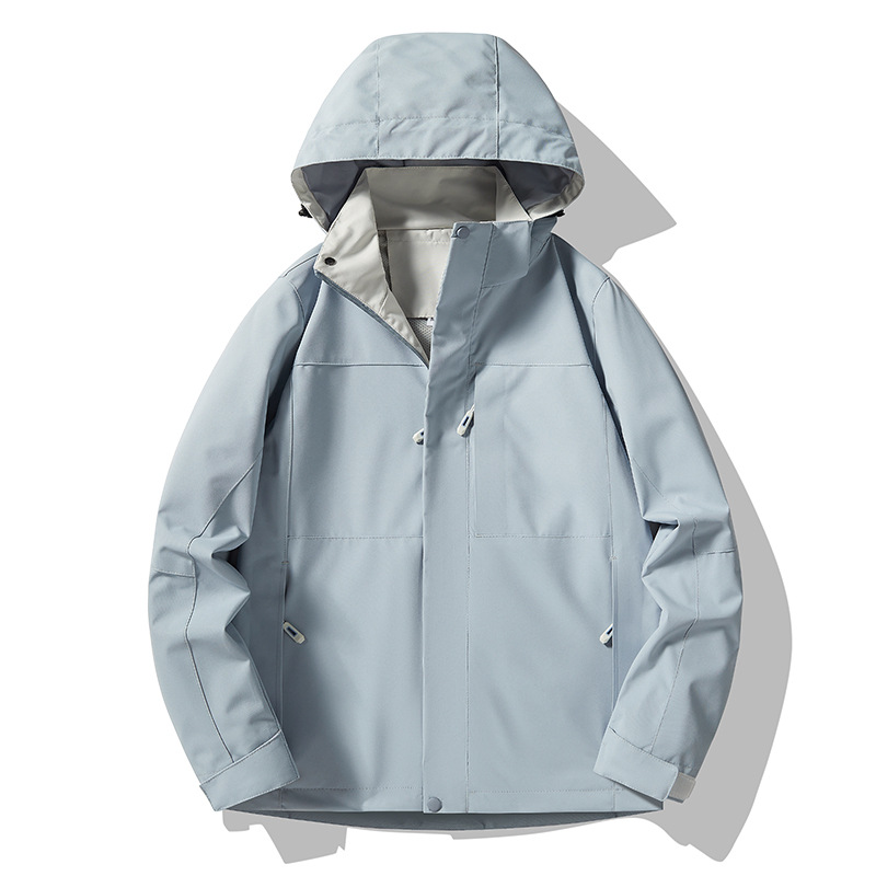 Oem Customized Logo Design Trendy Sports Leisure Windproof Waterproof Detachable Hooded Jacket Men Sports Jacket