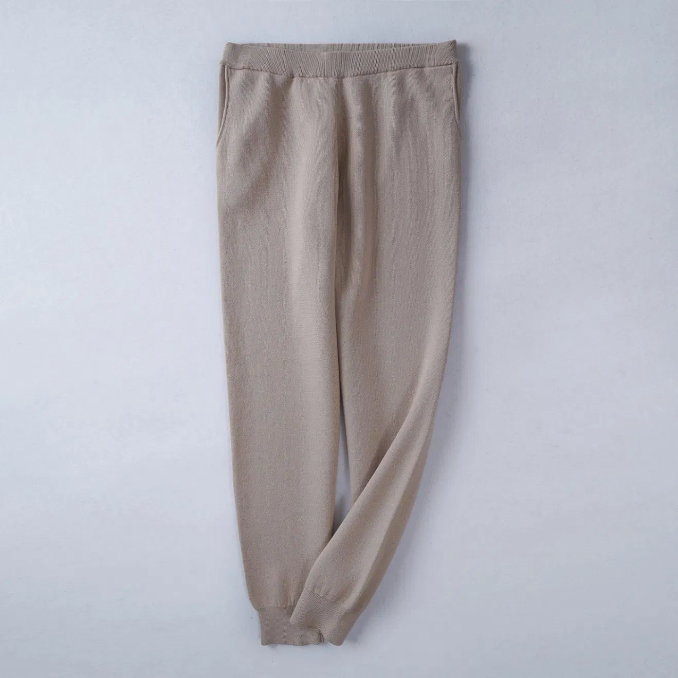 Wholesale Women Leisure Fashion Knitted Cotton Acrylic Polyester Joggers Sweatpants