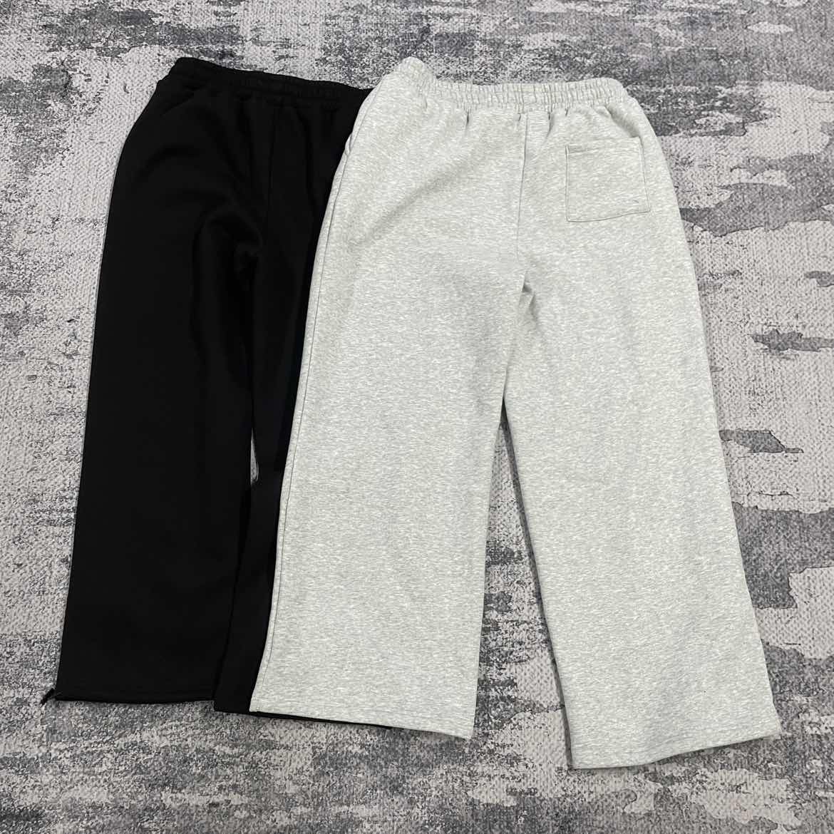 PT871 Men's Casual Straight Leg Sweatpants 400gsm Cotton Fleece Open Jogger Embroidered Pants Breathable Eco-Friendly Drawstring
