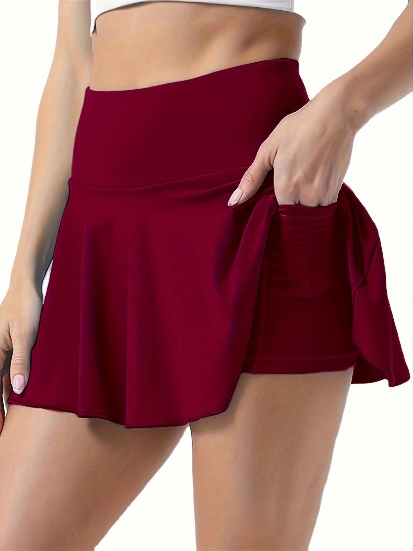 Women's Fitness Sports Storable Quick Dry High - Waisted Tennis Skirts