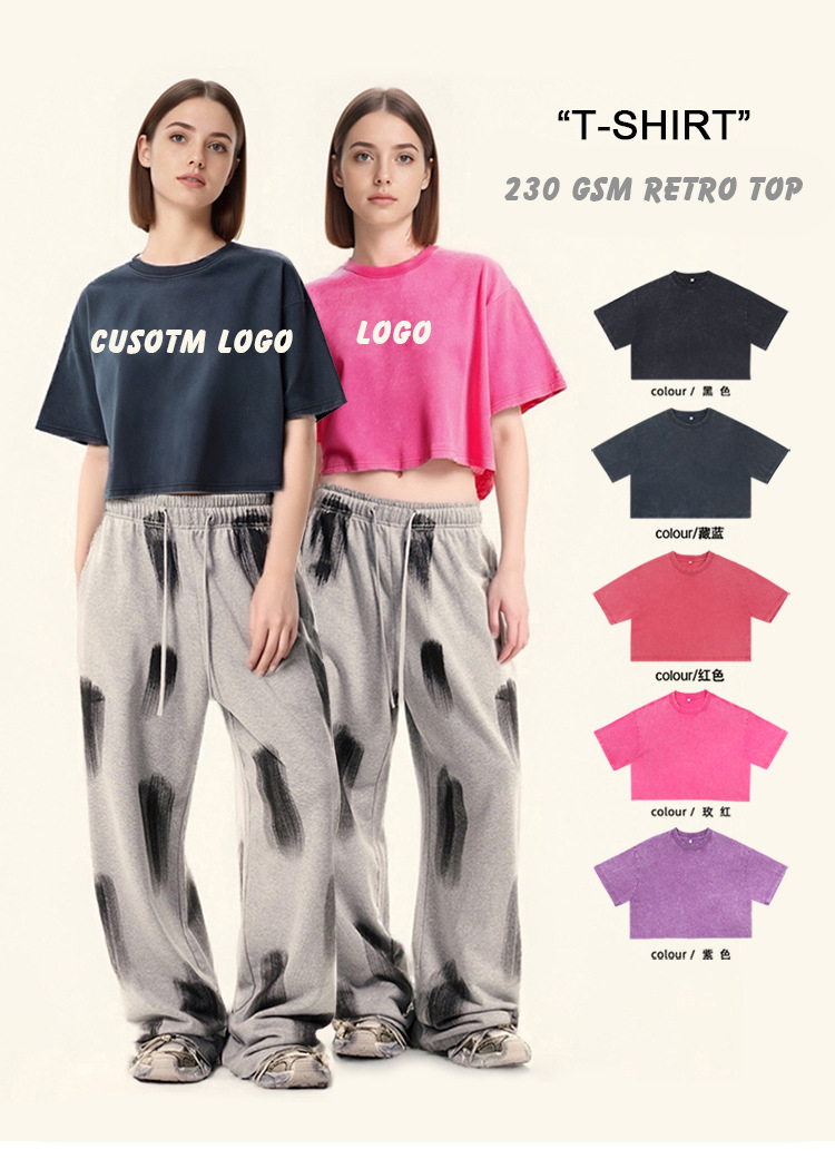 Girls Crop Top T-shirt Color Option 4