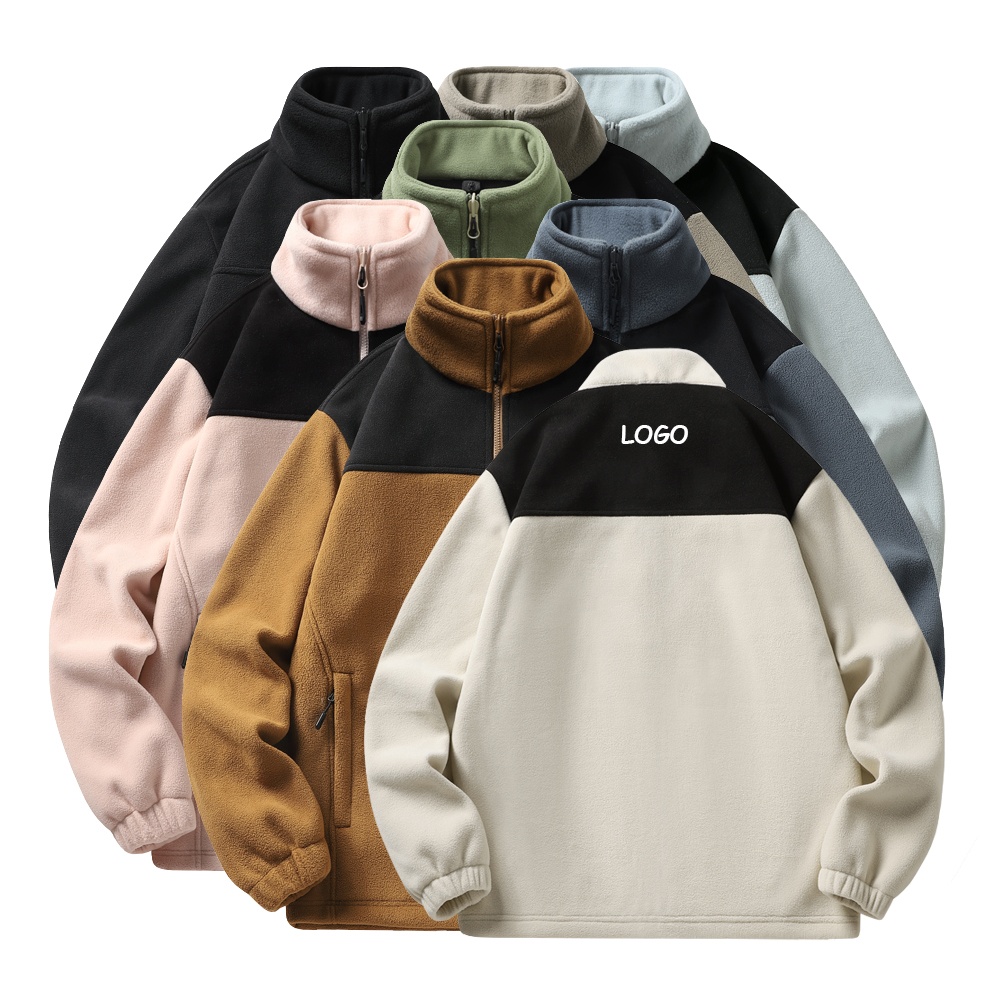 High Quality Winter Lightweight Sports Outdoor Warm Windproof Micro Polar Fleece Men Jacket With Elastic Cuff