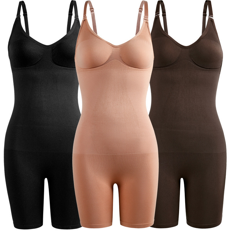 Hot Selling Ladies Shaperwear Bodysuit Women's Seamless Summer Jumpsuit With Short Sleeves for Tummy Control for Bodybuilding