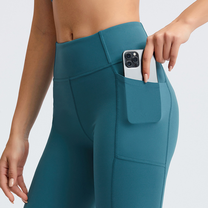 2021 Women Tummy Control Yoga Sports Fitness Biker Shorts With Pockets