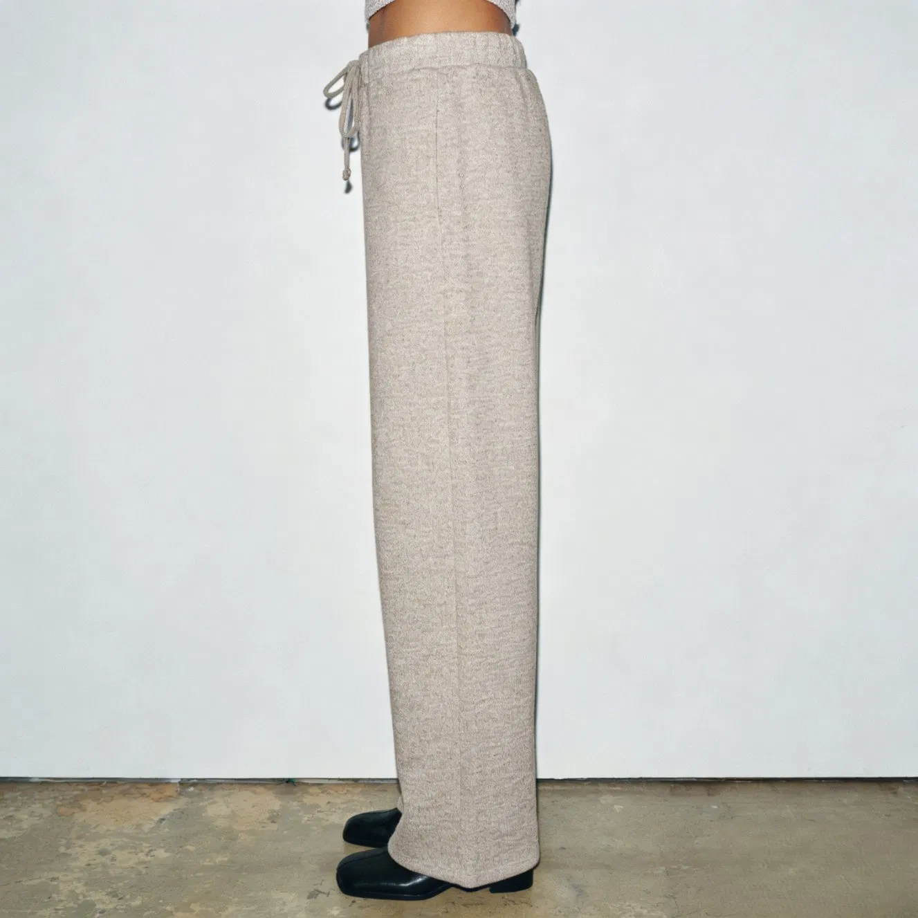 Soft Terry Fleece Relaxed Fit Casual Loungewear Sweatpants Womens Straight Leg Terry Fleece Trackpant